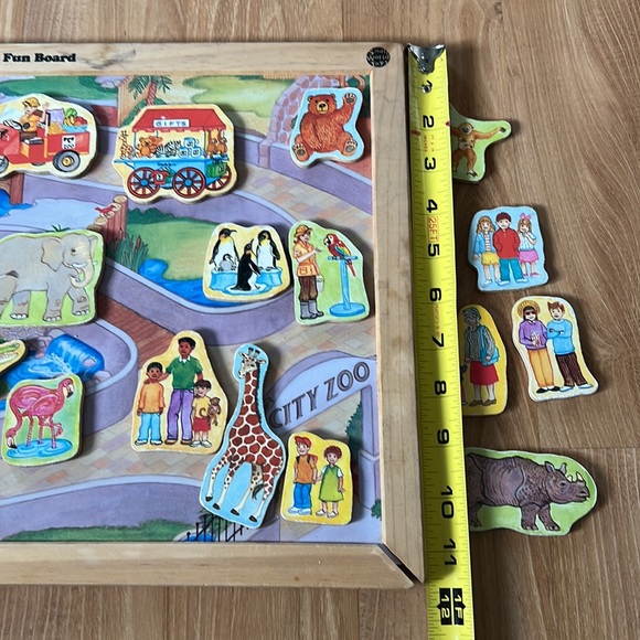 Small World Toys Toys Vintage Zoo Village Activity Board